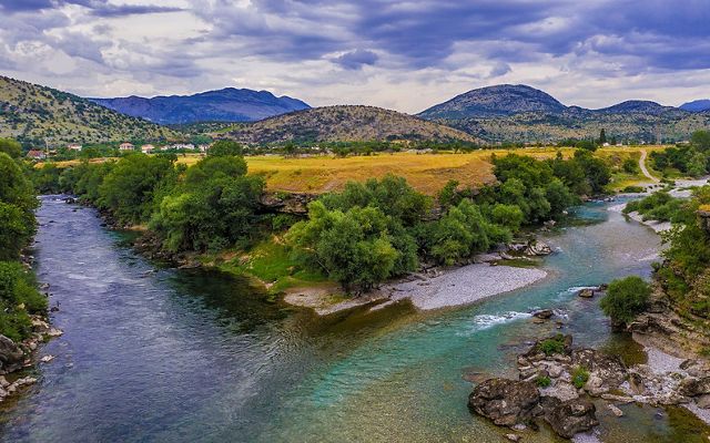 The Morača and Zeta rivers meet in Montenegro.