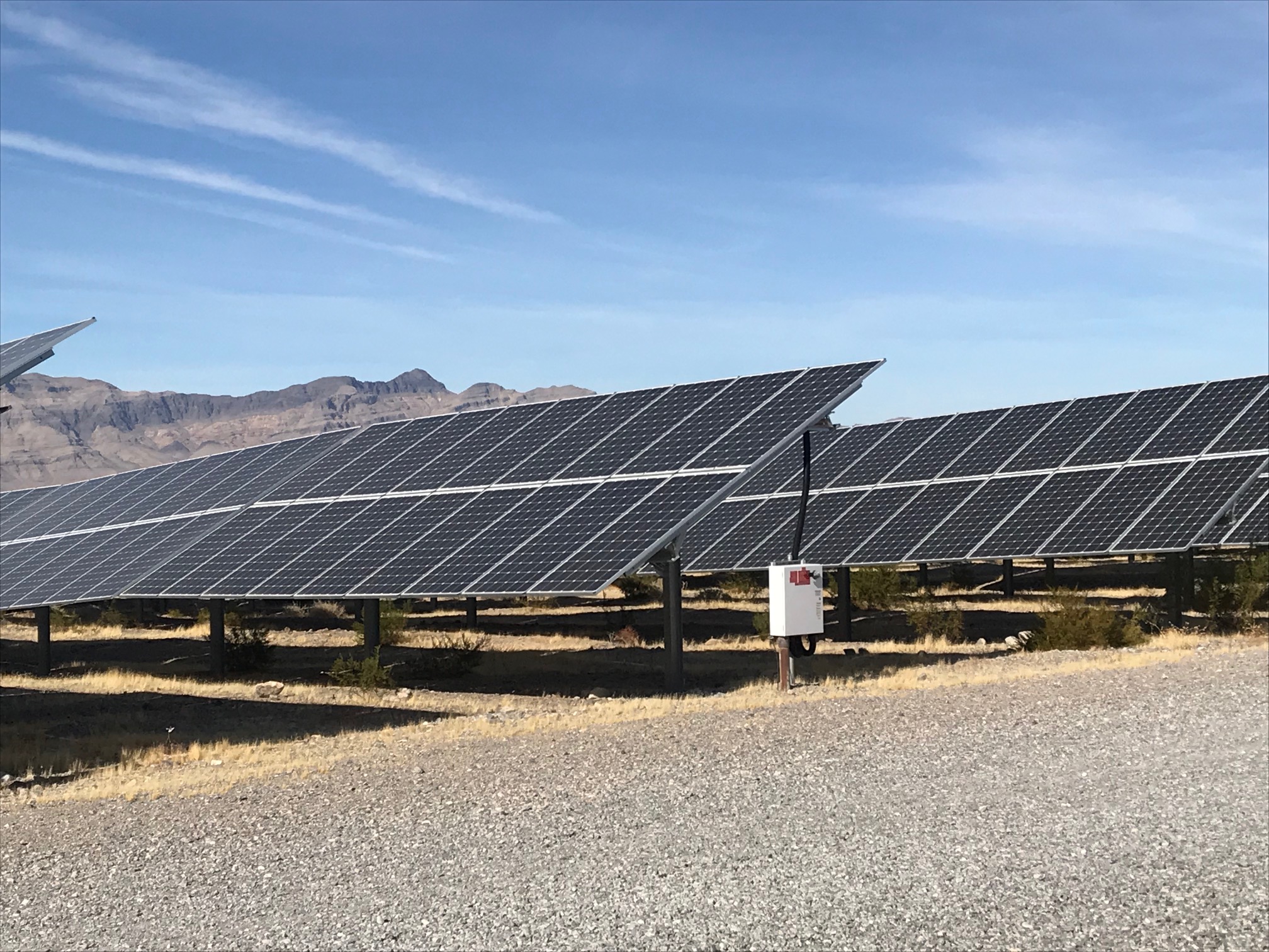 Photo of solar panels in Nevada.